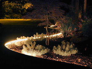 lighted concrete curbing