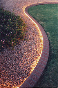 lighted concrete curbing