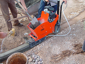 installing a lighted landscape curb